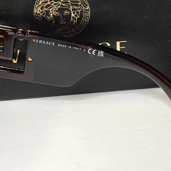 Authentic New Versace Sunglasses Women's 4402 5119/73 Havana-Gold/Bronze 59mm - Picture 12 of 13